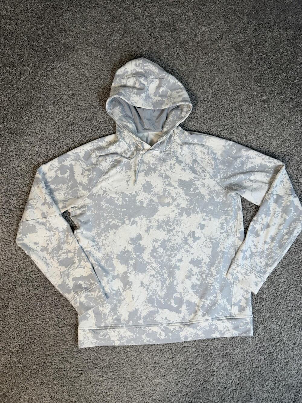 Lululemon City Sweat Hoodie Mens L Gray Spectral White Opal Silver Drop
